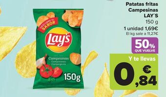Carrefour Market Patatas fritas campesinas lay's 150 g oferta