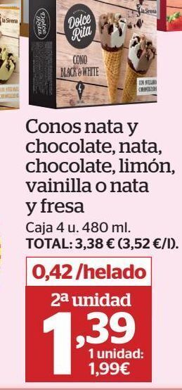 La Sirena Conos de chocolate oferta