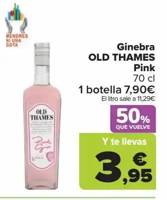 Carrefour Market Ginebra old thames pink 70 cl oferta