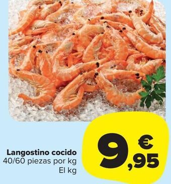 Carrefour Market Langostino cocido 40/60 piezas por kg el kg oferta