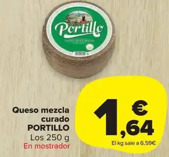 Carrefour Market Queso mezcla curado portillo los 250 g en mostrador oferta