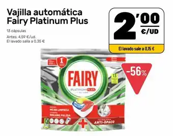 AhorraMas Vajilla automática fairy platinun plus oferta