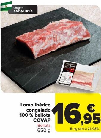 Carrefour Lomo ibérico congelado 100% bellota covap oferta