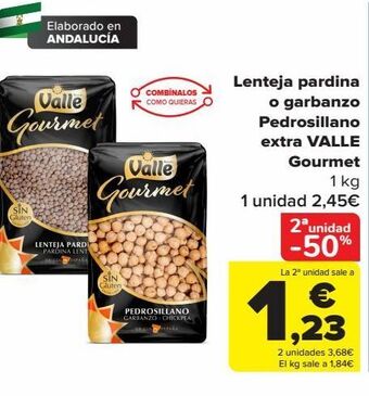 Carrefour Lenteja pardina o garbanzo pedrosillano extra valle gourmet oferta