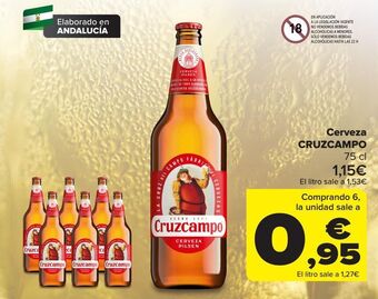 Carrefour Cerveza cruzcampo oferta