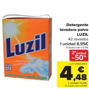 Carrefour Detergente lavadora polvo luzil oferta
