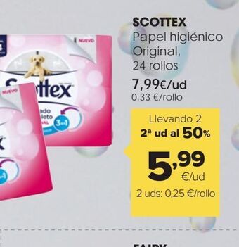 Autoservicios Familia Scottex papel higiencio original 24 rollos oferta