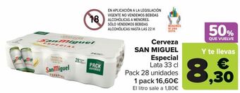 Carrefour Cerveza san miguel oferta