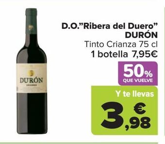 Carrefour D.o ribera del duero durón oferta