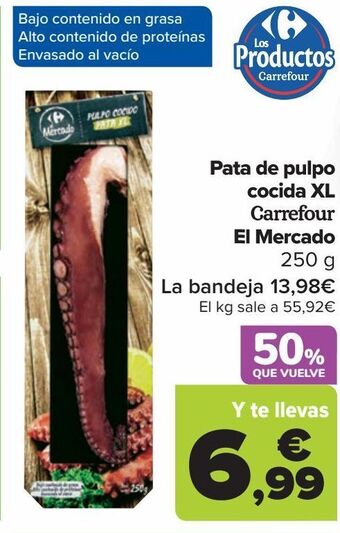 Carrefour Pata de pulpo cocida xl carrefour oferta