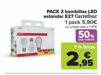 Carrefour Pack 3 bombillas led carrefour oferta