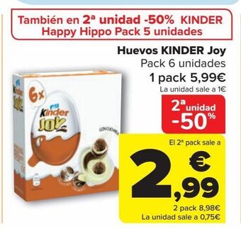 Carrefour Huevos kinder joy oferta