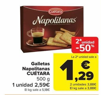 Carrefour Galletas napolitanas cuétara oferta