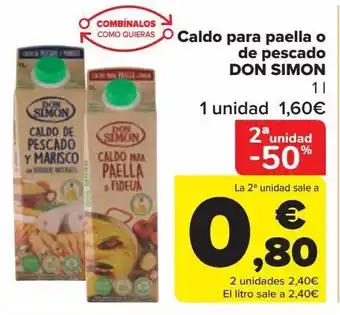 Carrefour Caldo para paella o de pescado don simón oferta