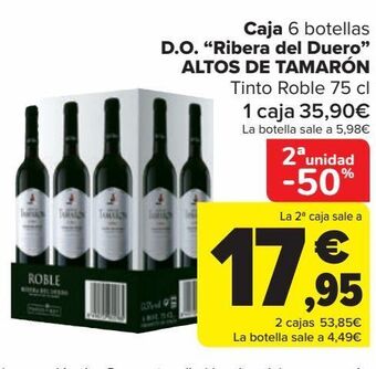 Carrefour Caja 6 botellas d.o "ribera del duero" altos de tamarón oferta