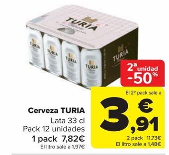 Carrefour Cerveza turia oferta