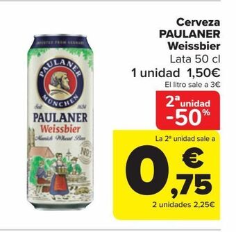 Carrefour Cerveza paulaner oferta
