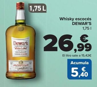 Carrefour Whisky escocés dewar's oferta
