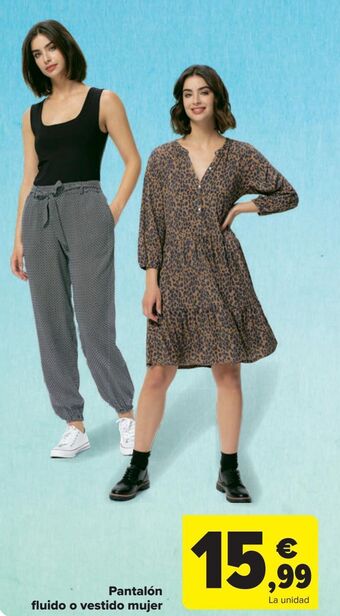 Carrefour Pantalón fluido o vestido mujer oferta