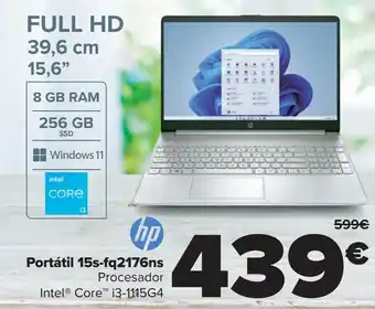 Carrefour Portátil 15s-fq2176ns hp oferta