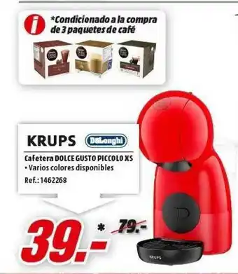 MediaMarkt Krups Cafetera Dolce Gusto Piccolo Xs oferta