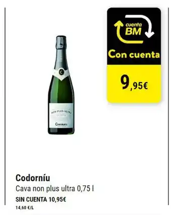 BM Supermercados Codorníu Cava Non Plus Ultra oferta
