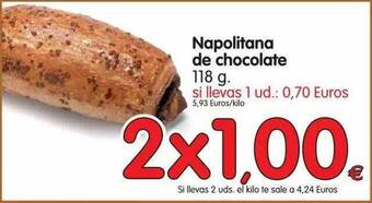 Alimerka Napolitana De Chocolate 118g oferta