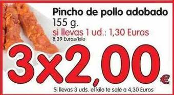 Alimerka Pincho De Pollo Adobado 155g oferta