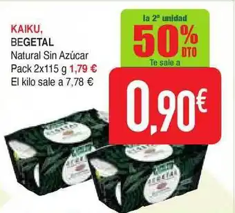 Masymas Kaiku Begetal Natural Sin Azúcar 2x115g oferta