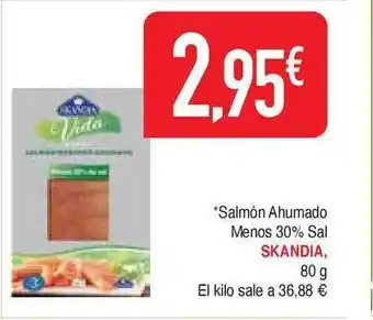 Masymas Skandia Salmón Ahumado Menos 30% Sal 80g oferta