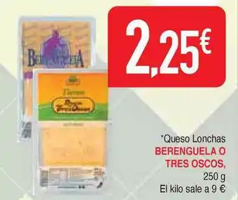 Masymas Queso Lonchas Berenguela O Tres Oscos 250g oferta