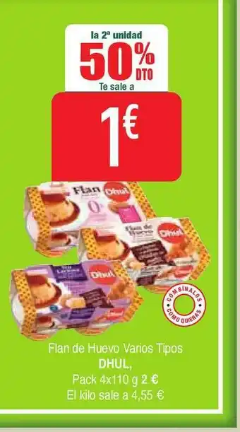 Masymas La 2a Unidad 50% Dto Flan De Huevo Varíos Tipos Dhul oferta