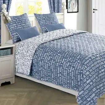 Tramas+ Colcha bouti secret indigo 180x270 oferta