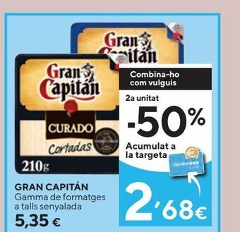 Caprabo Gran capitán gamma de formatges a talls senyalada oferta