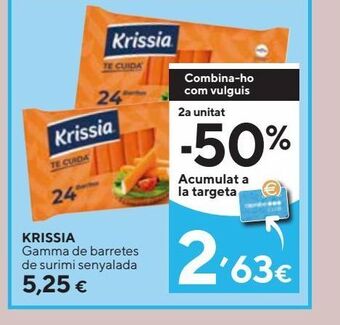 Caprabo Krissia gamma de barretes de surimi oferta