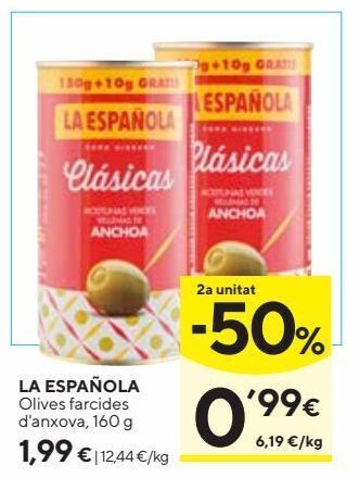 Caprabo La española olives farcides d'anxova oferta