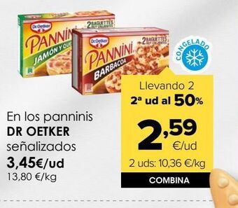 Autoservicios Familia En los paninis dr oetker señalizados oferta