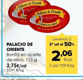 Autoservicios Familia Palacio de oriente bonito en aceite de oliva oferta