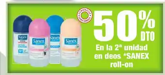 Masymas 50% Dto En La 2a Unidad En Deos Sanex Roll-on oferta