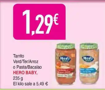 Masymas Hero Baby Tarrito Verd Ter Arroz O Pasta Bacalao 235g oferta