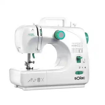 Reacondicionado máquina de coser - solac sw8231, 16 puntadas, 2 velocidades, blanco