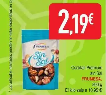 Masymas Frumesa Cocktail Premium Sin Sal 200g oferta