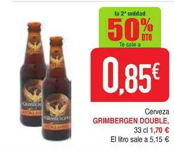 Masymas La 2a Unidad 50% Dto Cerveza Grimbergen Double 33cl oferta