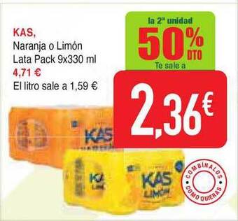 Masymas Kas Naranja O Limón oferta