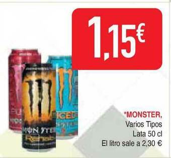 Masymas Monster Varios Tipos 50cl oferta