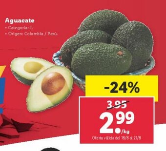Lidl Aguacate oferta