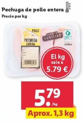 Lidl Pechuga de pollo entera oferta