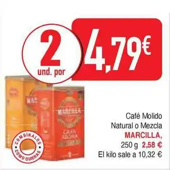 Masymas Marcilla Café Molido Natural O Mezcla 250g oferta