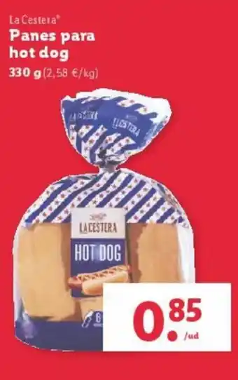 Lidl Panes Para hot dog oferta