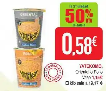 Masymas Yatekomo Oriental O Pollo Vaso oferta